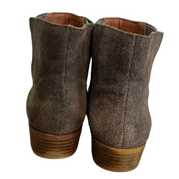 Lucky Brand Ankle Booties Benissa Suede Leather Slip On Boots Size 7.5 Comfort - Picture 9 of 15